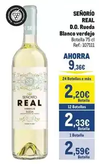 Makro Señorío real - d.o. rueda blanco verdejo oferta
