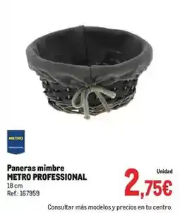 Makro Metro professional - paneras mimbre oferta