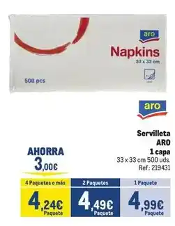 Makro Aro - servilleta 1 capa oferta