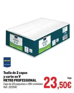 Makro Metro professional - toalla de 2 capas y corte en v oferta