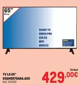 Makro Lg - tv 65 650ned70a6a.aeu oferta