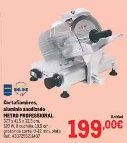 Makro Metro professional - cortafiambres, aluminio anodizado oferta