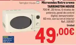 Makro Tarring house - microondas retro crema oferta