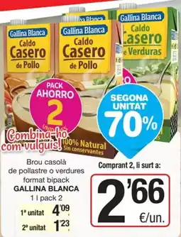SPAR Fragadis Gallina blanca - brou casolà de pollastre o verdures format bipack oferta