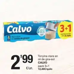 SPAR Fragadis Calvo - tonyina clara en oli de gira-sol oferta