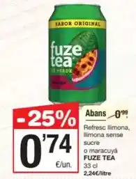 SPAR Fragadis Fuze tea - abans oferta