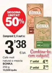 SPAR Fragadis Bonka - café molt natural o mezcla oferta