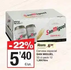 SPAR Fragadis San miguel - cervesa especial oferta