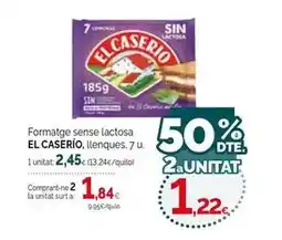 Condis El caserío - formatge sense lactosa oferta
