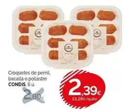 Condis Condis - croquetes de pernil, bacallà o pollastre oferta