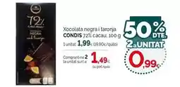 Condis Condis - xocolata negra i taronja oferta