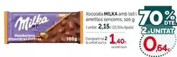 Condis Milka - xocolata amb lletti ametlles senceres oferta