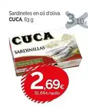 Condis Cuca - sardinetes en oli d'oliva oferta