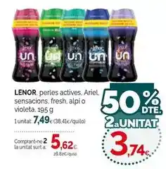 Condis Lenor - perles actives, ariel, sensacions, fresh, alpi o violeta oferta