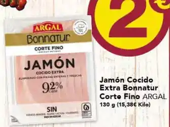 Gadis Argal - jamon cocido extra bonnatur corte fino oferta
