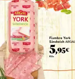 Gadis Argal - fiambre york sandwich oferta