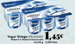 Gadis Ifa eliges - yogur griego natural o natural azucarado oferta