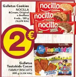 Gadis Nocilla - galletas tostakids cacao oferta