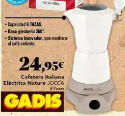 Gadis Jocca - cafetera italiana eléctrica nature oferta