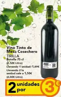 Gadis Cosechero - vino tinto de mesa oferta