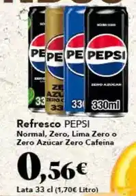 Gadis Pepsi - refresco normal, zero, lima zero o zero azucar zero cafeina oferta