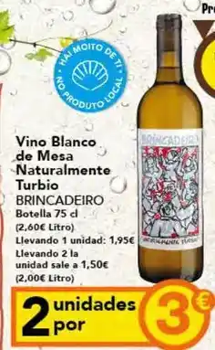 Gadis Blanco - vino de mesa naturalmente turbio oferta