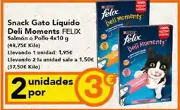 Gadis Felix - snack gato liquido deli moments oferta