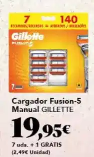 Gadis Gillette - cargador fusion-5 manual oferta