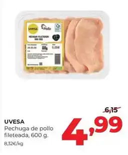 Alimerka Uvesa - pechuga de pollo fileteada oferta