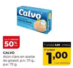 Alimerka Calvo - atun claro en aceite de girasol oferta