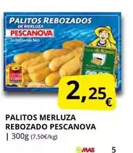 Supermercados MAS Pescanova - palitos merluza rebozado oferta