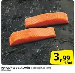 Supermercados MAS Porciones de salmón oferta