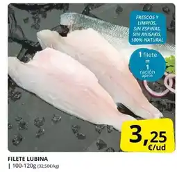 Supermercados MAS Filete lubina oferta