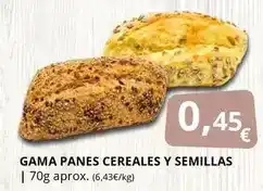 Supermercados MAS Gama panes cereales y semillas oferta