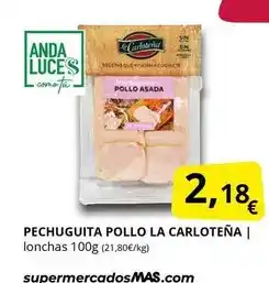 Supermercados MAS La carloteña - pechuguita pollo oferta
