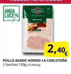 Supermercados MAS La carloteña - pollo asado horno oferta
