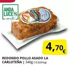 Supermercados MAS La carloteña - redondo pollo asado oferta