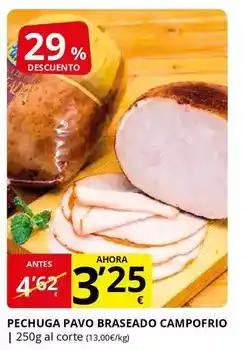 Supermercados MAS Campofrío - pechuga pavo braseado oferta