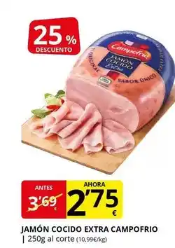 Supermercados MAS Campofrío - jamon cocido extra oferta