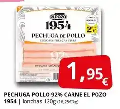Supermercados MAS Elpozo - pechuga de pollo 92% carne el pozo oferta