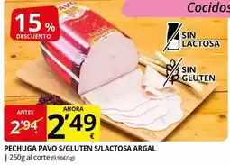 Supermercados MAS Argal - pechuga pavo s/gluten s/lactosa oferta