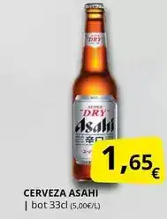 Supermercados MAS Asahi - cerveza oferta