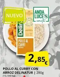 Supermercados MAS Pollo al curry con arroz oferta