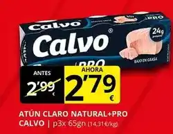 Supermercados MAS Calvo - atun claro natural+pro oferta