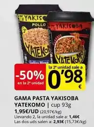 Supermercados MAS Yakisoba - gama pasta oferta