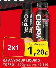 Supermercados MAS Yopro - gama yogur liquido oferta