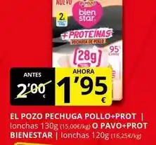 Supermercados MAS Star - el pozo pechuga pollo+prot lonchas o pavo+prot oferta
