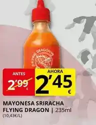 Supermercados MAS Dragon - mayonesa sriracha flying dragon oferta
