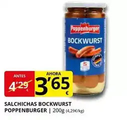 Supermercados MAS Poppenburger - salchichas bockwurst oferta