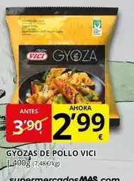 Supermercados MAS Vici - gyozas de pollo oferta